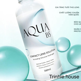 Nước ngâm lens AQua B5 160ml- Dung dịch ngâm rửa kính áp tròng Hàn Quốc date 2025