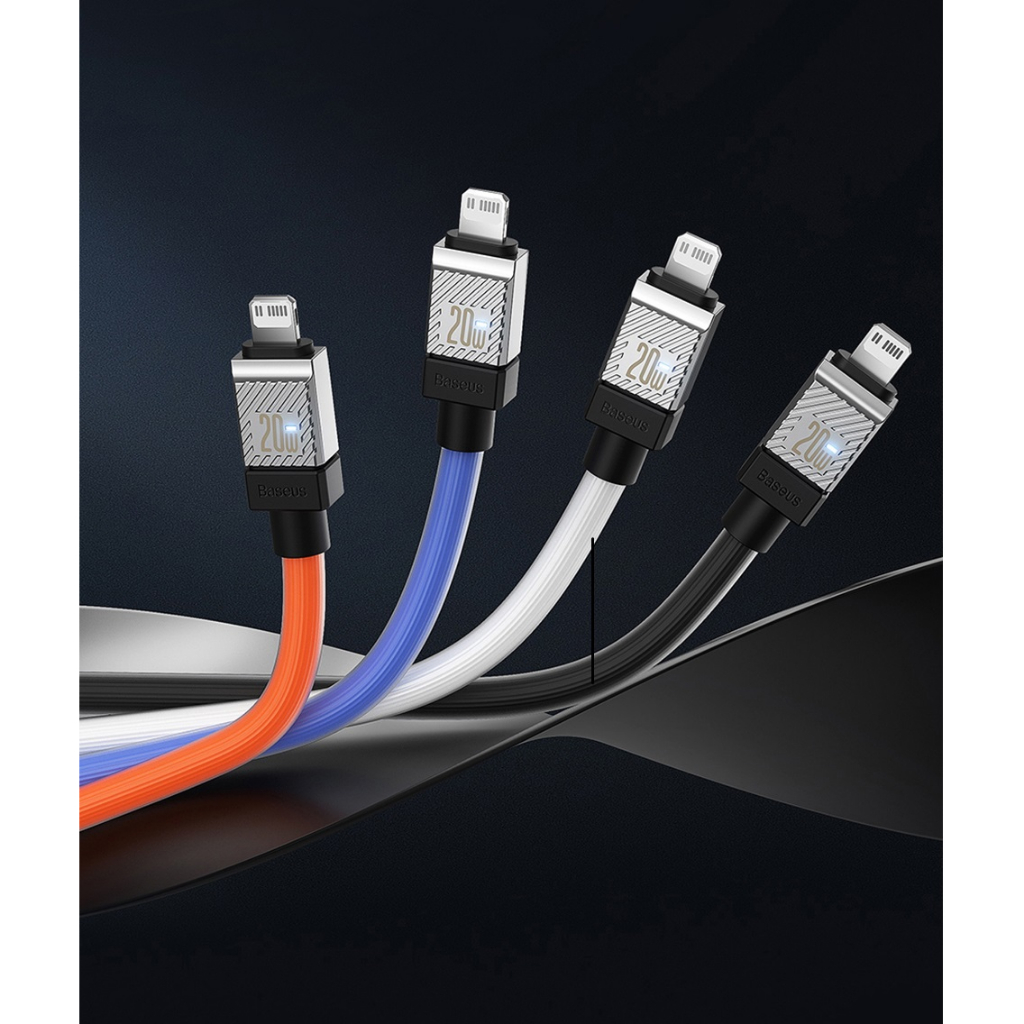 Dây sạc nhanh 20W 27W Baseus Coolplay cáp silicon siêu bền công nghệ mới cho iPHONE 11 12 13 14promax