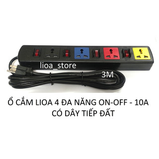 Ổ CẮM ĐIỆN LiOA 4 DOF33N - CÓ DÂY TIẾP ĐẤT.