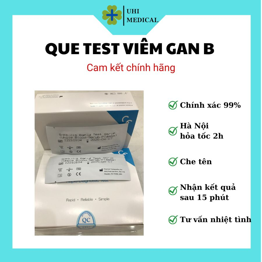 Bộ test thử, test nhanh tại nhà Viêm gan B, Kit Test Viêm Gan B Fastep chính hãng