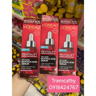 Serum chống lão hóa, giảm thâm nám L'Oreal Paris Revitalift Derm Intensives 10% Pure Glycolic Acid