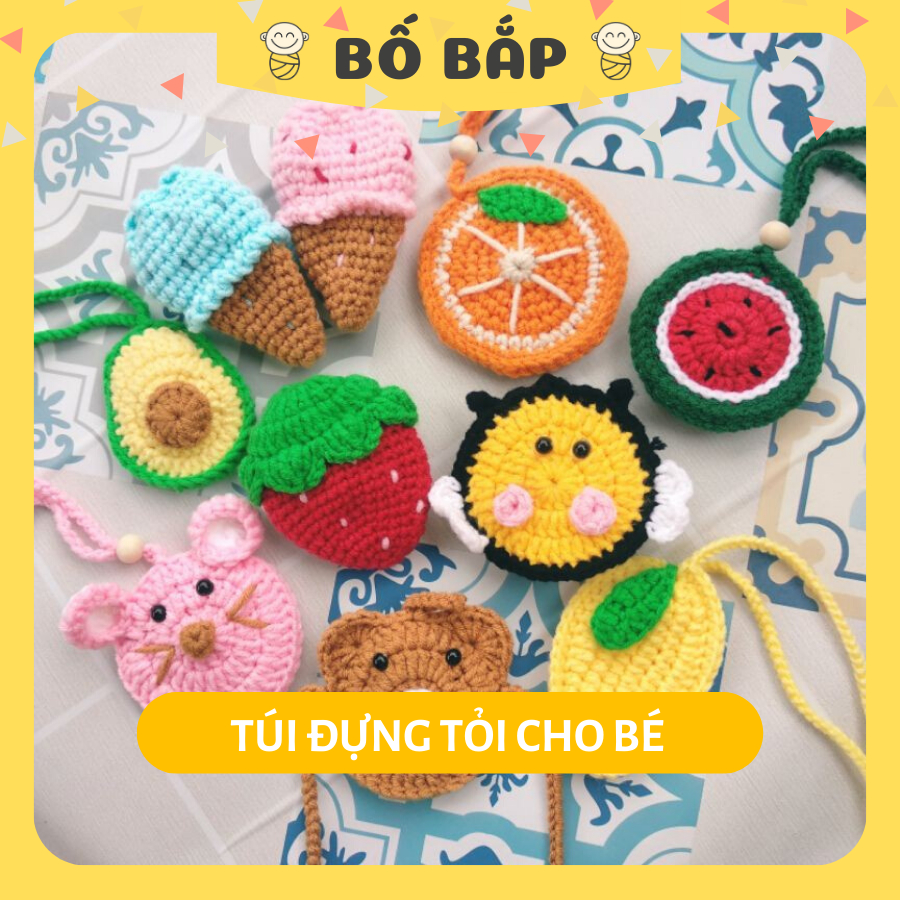 Túi Đựng Tỏi Cho Bé Túi Tỏi Handmade Len Cho Bé Sơ Sinh Đeo Tránh Vía - Bố Bắp Store