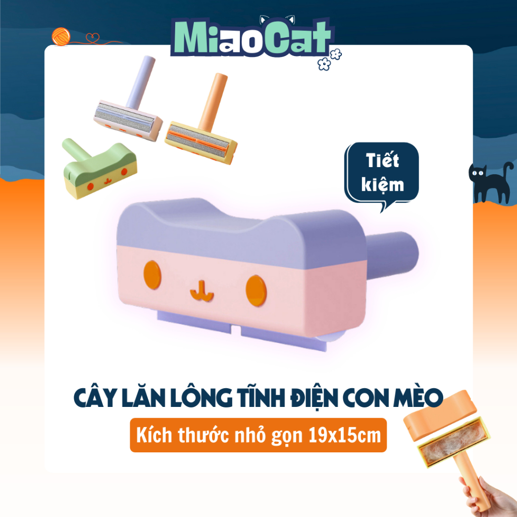 Cây Lăn Lông Tĩnh Điện Hình Con Mèo Dùng Cho Giường, Nệm, Sofa L015