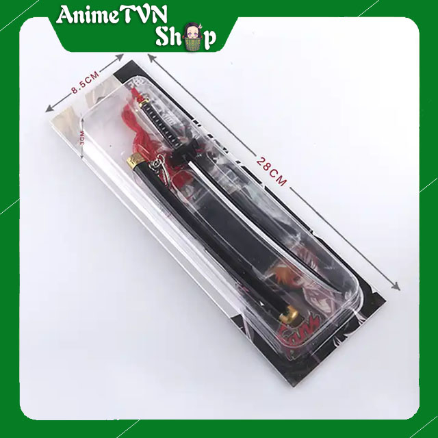 Móc khóa mô hình katana Kim loại titan ko gỉ mô hình Kiém của Anime Manga Bleach