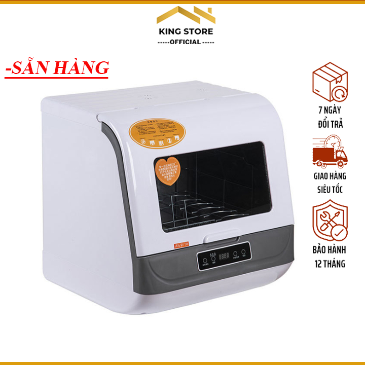 Máy Rửa Bát, Máy Rửa Chén Mini 8 Chương Trình Rửa Phù Hợp Gia Đình 1- 4 Người