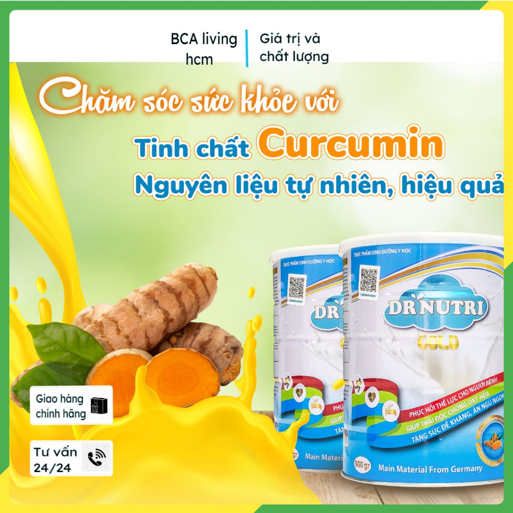 Sữa nghệ nano curcumin gold tăng cân Dr. Nutri Gold-dinh dưỡng cho bệnh nhân hậu phẫu,bệnh nhân suy dinh dưỡng lâu năm