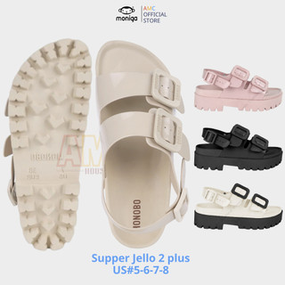 Giày thái lan nữ đế cao 5cm monobo nhựa đúc hai quai khóa siêu nhẹ, êm - supper jello 2 plus