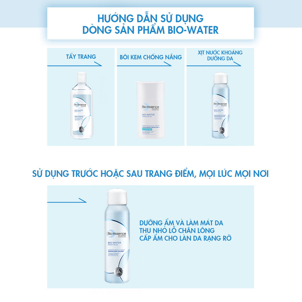 Nước khoáng dưỡng da ẩm mượt mịn màng Bio-Essence Bio-Water Water Energizing 300ml