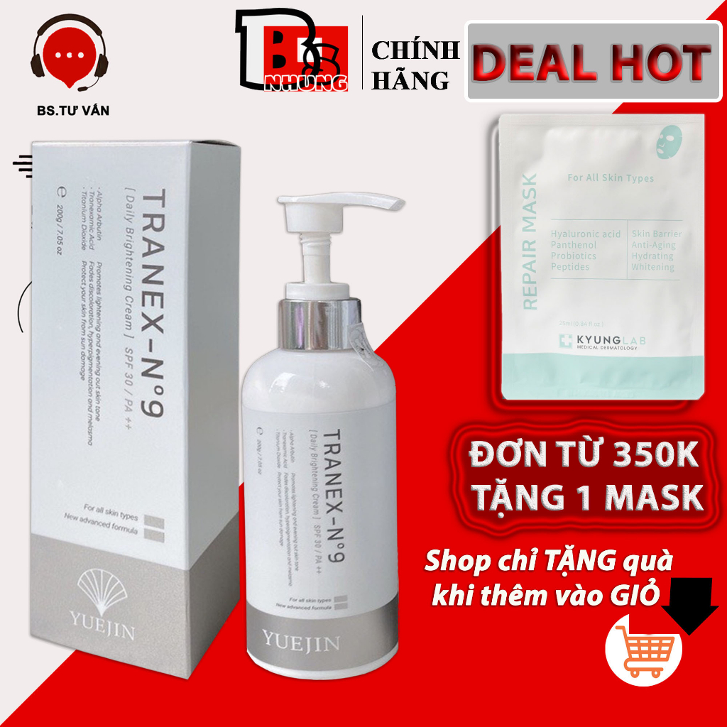 Kem dưỡng trắng da toàn thân Body Tranex-NO9 Yuejin (Dạng tuýp 200g)