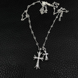 Dây chuyền Cross 2 mặt đính đá
