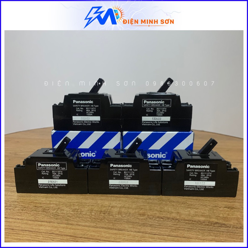Át Khối Panasonic Chính Hãng Công Suất 10A/15A/20A/30A/40A, Aptomat Tự Ngắt Khi Quá Tải