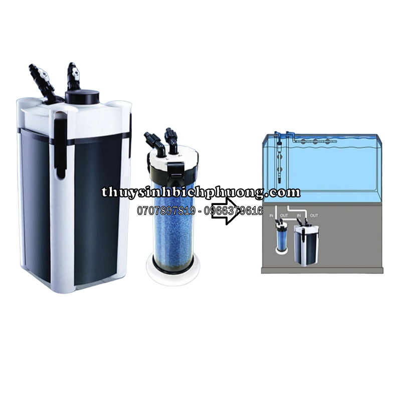 LỌC THÙNG ATMAN AT 3335S | 3336S | 3337S | 3338S | 3339S LỌC BỤI NUÔI VI SINH CHO BỂ THỦY SINH