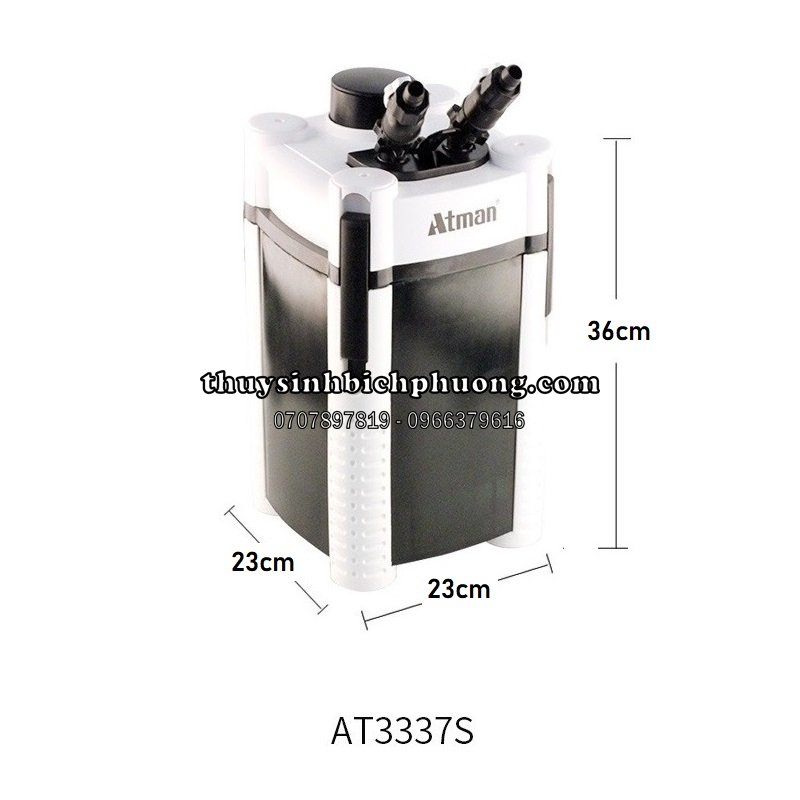 LỌC THÙNG ATMAN AT 3335S | 3336S | 3337S | 3338S | 3339S LỌC BỤI NUÔI VI SINH CHO BỂ THỦY SINH
