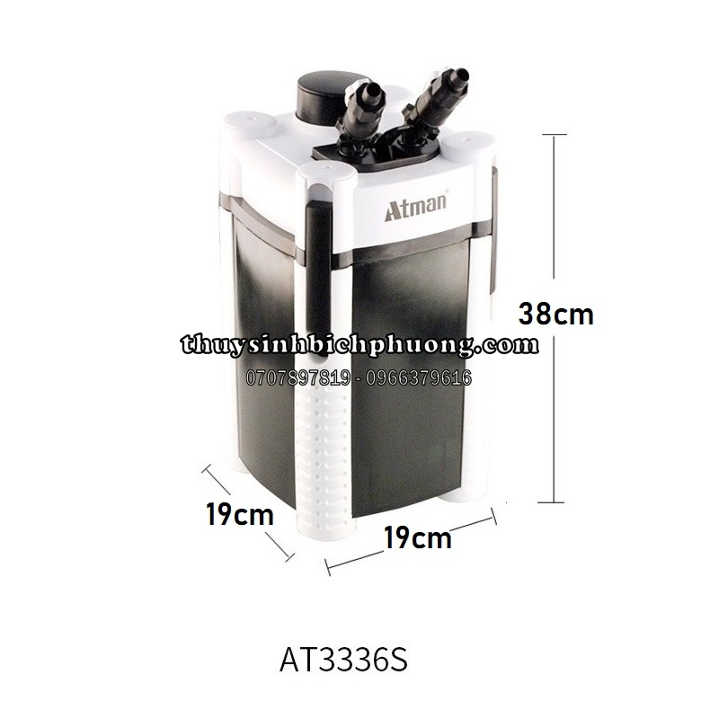 LỌC THÙNG ATMAN AT 3335S | 3336S | 3337S | 3338S | 3339S LỌC BỤI NUÔI VI SINH CHO BỂ THỦY SINH