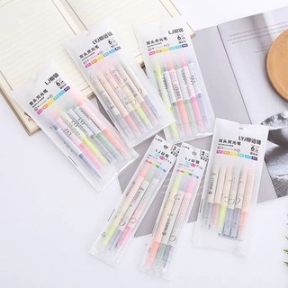 Set 6 cây bút dạ quang highlight màu sắc