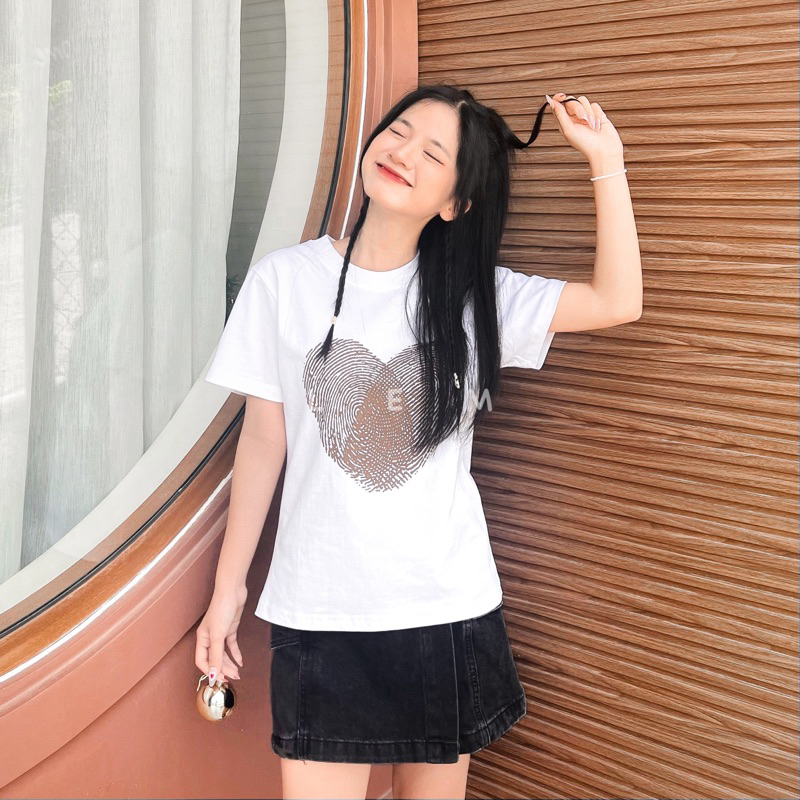 ÁO THUN BABY TEE VÂN TAY TRÁI TIM