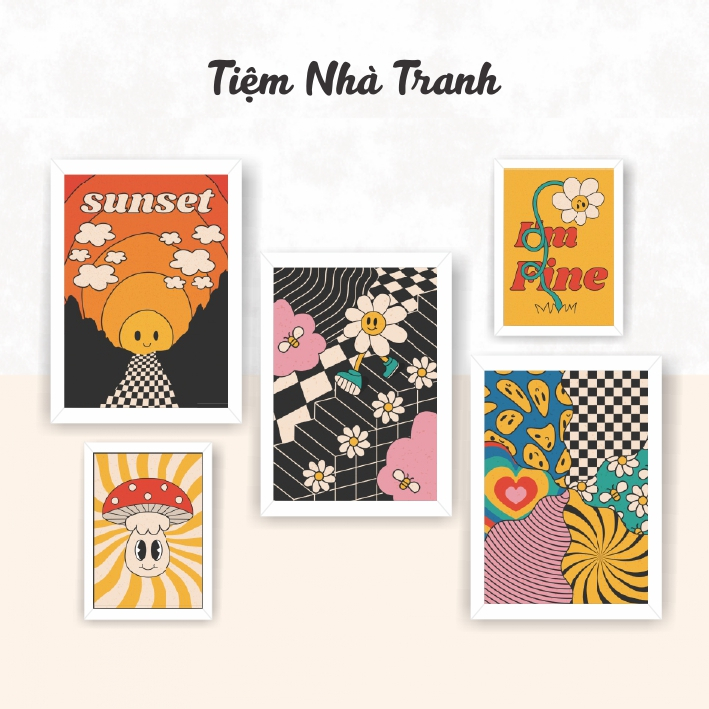 Tiệm Nhà Tranh - Bộ tranh treo tường nghệ thuật aesthetic, y2k, funny, carton 73