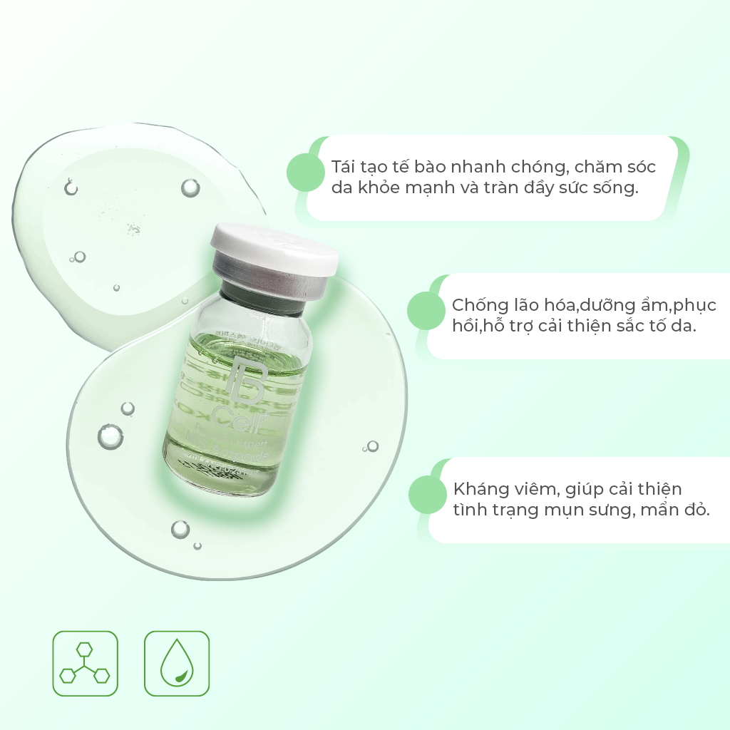 Tế bào gốc nuôi dưỡng,phục hồi và tái tạo dành, căng bóng da Bcell + Peptide Expert MTS Ampoule 7ml