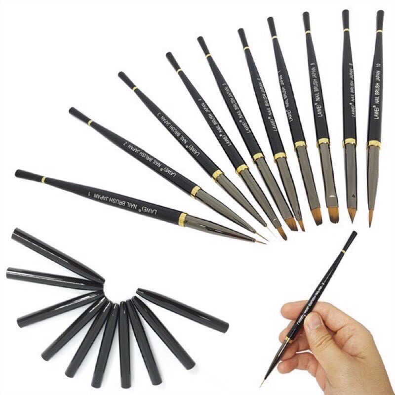 Bộ cọ Lawei 10 cây vẽ móng tay , nail brush HN NAIL NEW