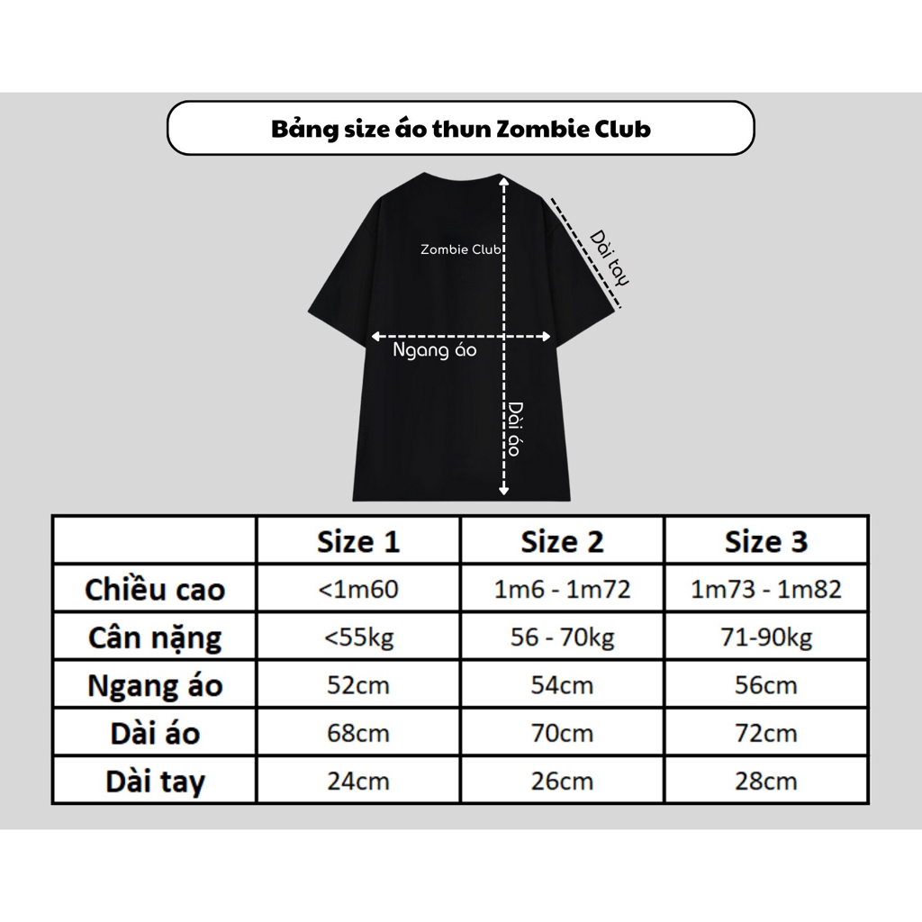 Áo thun Zombie Club x PAMIN Blur  vải thun cotton định lượng 250gsm ZB002