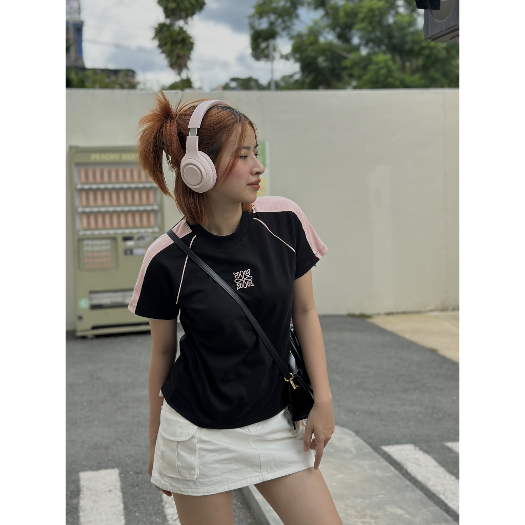 Áo Thun BabyTee Thêu Hình Phối Hồng CHOICE.SG Cotton 100% BabyTee-TOP