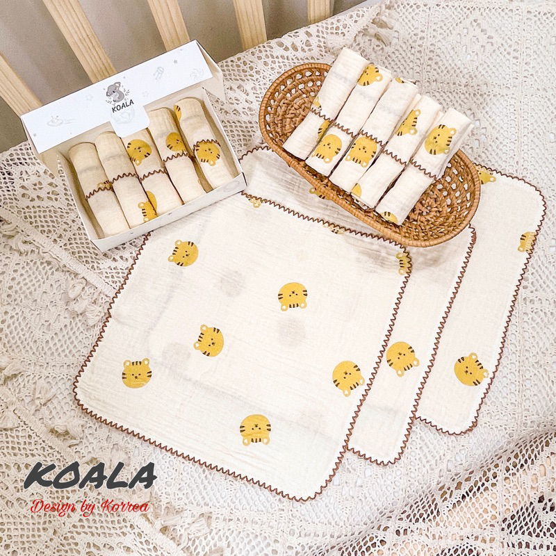 Khăn sữa Muslin 2 lớp cao cấp cho bé kích thước 30x30cm dùng cho trẻ sơ sinh và trẻ nhỏ