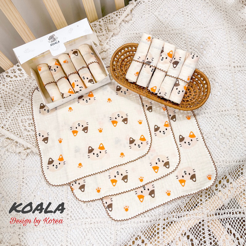 Khăn sữa Muslin 2 lớp cao cấp cho bé kích thước 30x30cm dùng cho trẻ sơ sinh và trẻ nhỏ