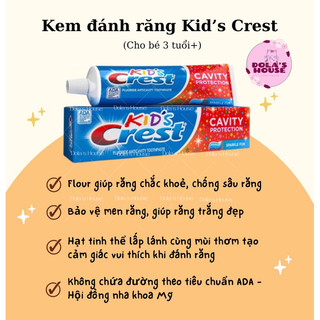 Kem đánh răng kid’s crest cho bé 3 tuổi+