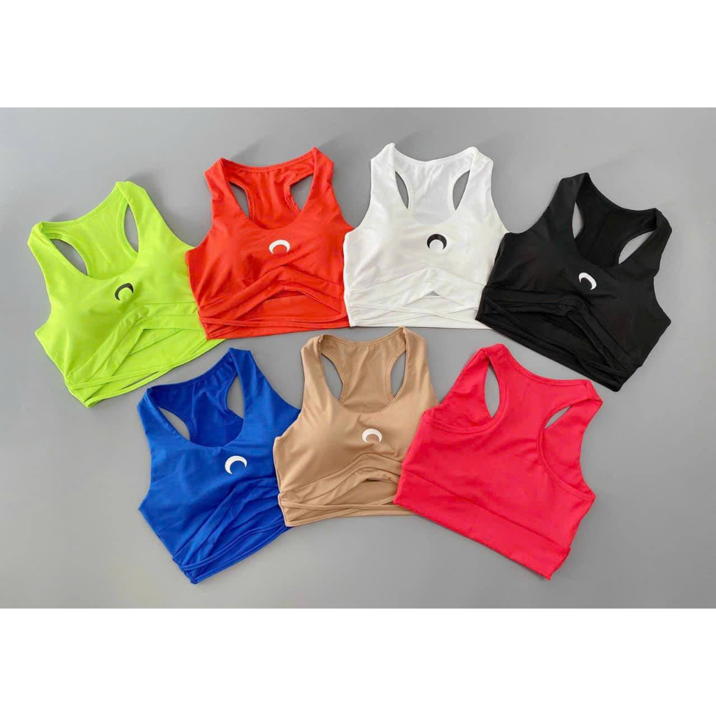 Áo bra chéo dây logo MẶT TRĂNG