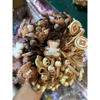 Dây cột tóc gắn charm hoạt hình dễ thương