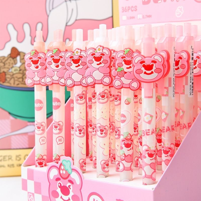 Bút chì kim bấm ngòi 0.5mm hình gấu dâu LOTSO cute