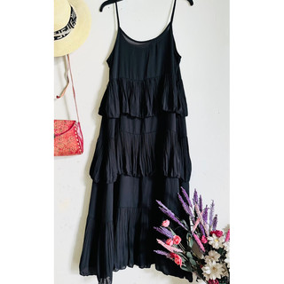 {2hand}{Đầm} Đầm Xô 2 Dây Maxi Tầng