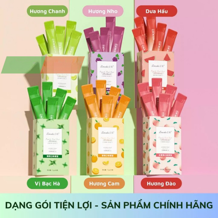 Nước súc miệng vị trái cây Lencolor, Nước xúc miệng trắng răng khử mùi hôi miệng giúp hơi thở thơm mát sảng khoái