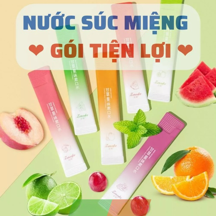 Nước súc miệng vị trái cây Lencolor, Nước xúc miệng trắng răng khử mùi hôi miệng giúp hơi thở thơm mát sảng khoái