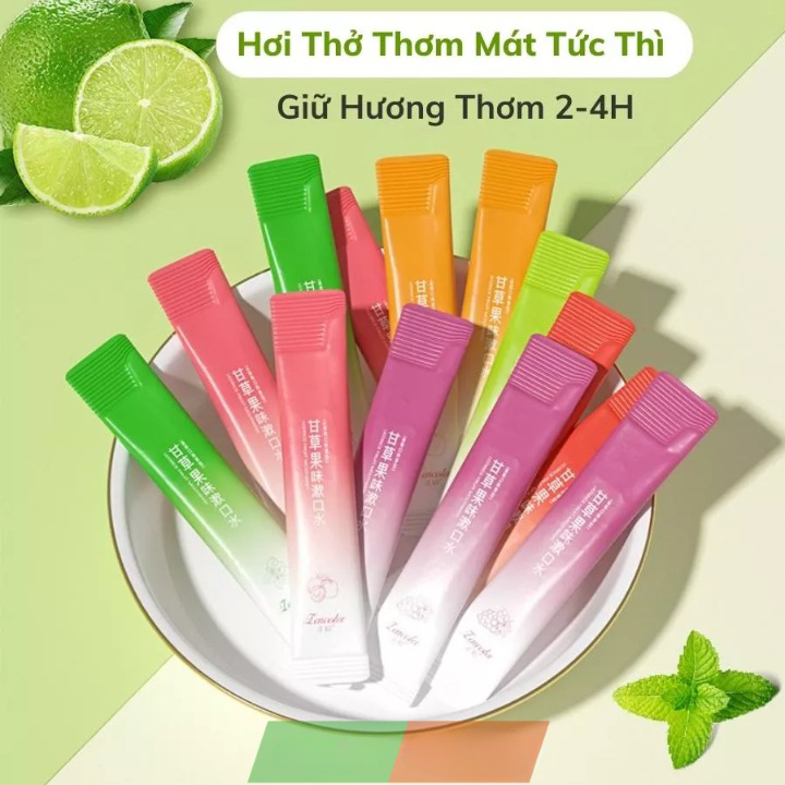 Nước súc miệng vị trái cây Lencolor, Nước xúc miệng trắng răng khử mùi hôi miệng giúp hơi thở thơm mát sảng khoái