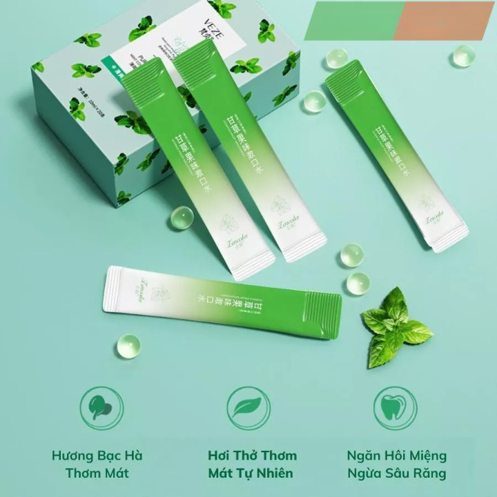 Nước súc miệng vị trái cây Lencolor, Nước xúc miệng trắng răng khử mùi hôi miệng giúp hơi thở thơm mát sảng khoái