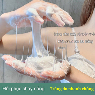 Xà bông tắm trắng sữa dê Sữa tắm trắng da 60g Sữa tắm trắng da mặt và toàn thân làm trắng sáng da toàn thân