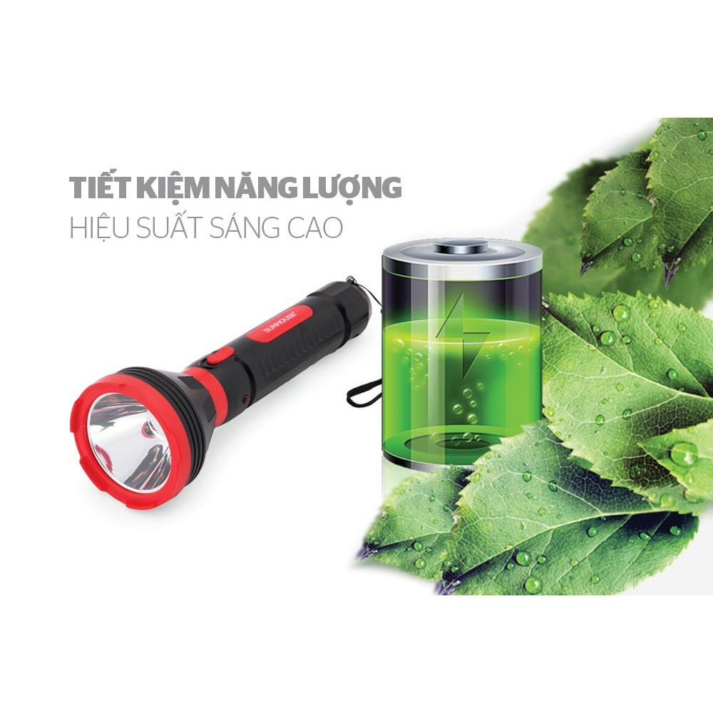 Đèn pin cầm tay siêu sáng SUNHOUSE SHE-4351 cỡ lớn