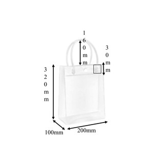 Túi xách trong suốt 32cmx20cmx10cm 2.5 dem pvc