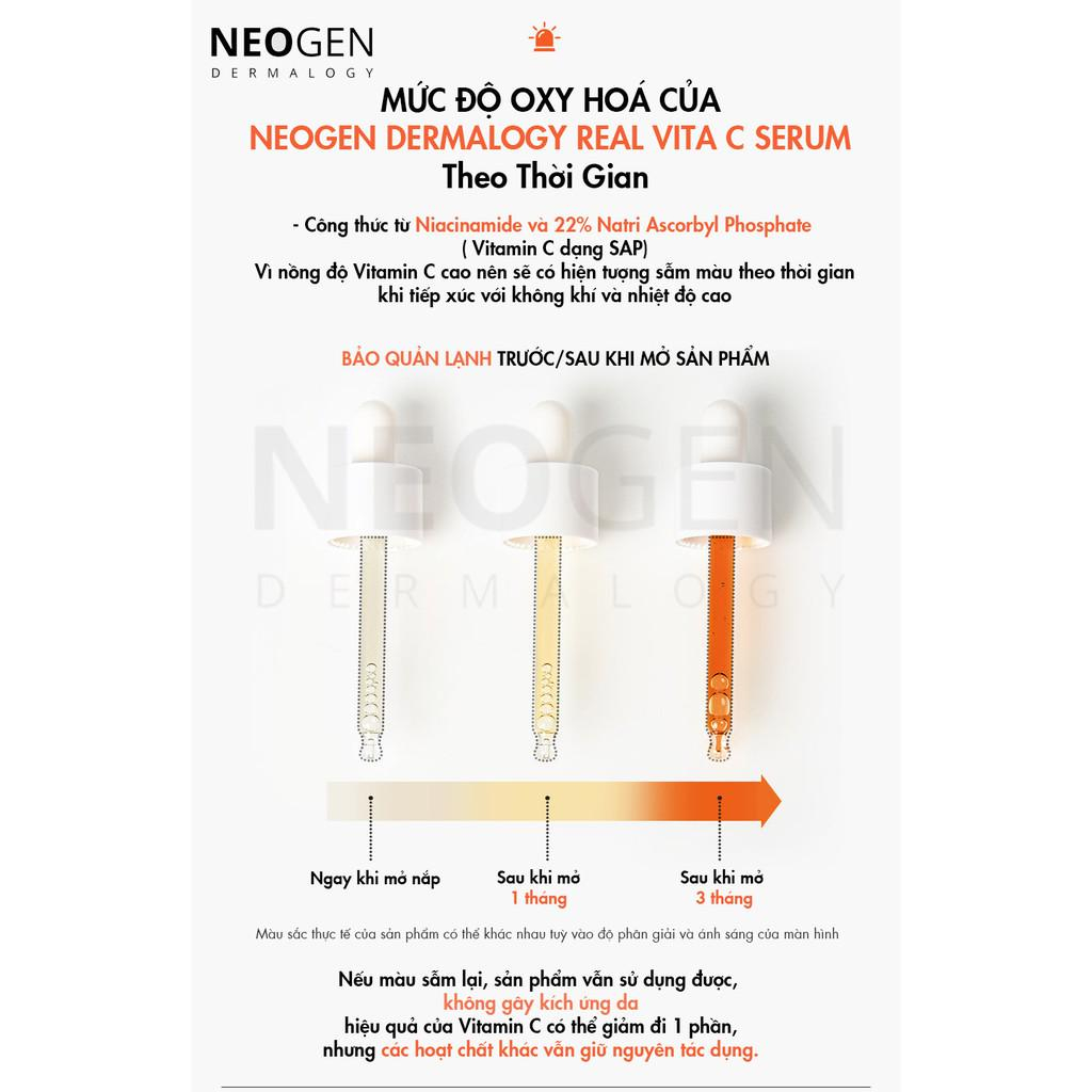 Siêu Tinh Chất Mờ Thâm Dưỡng Trắng Vitamin C SAP 22% Neogen Dermalogy Real Vita C Serum 32ml Hàng Mới