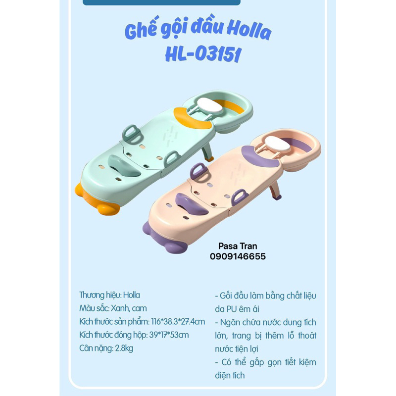 Ghế gội đầu Holla gấp gọn