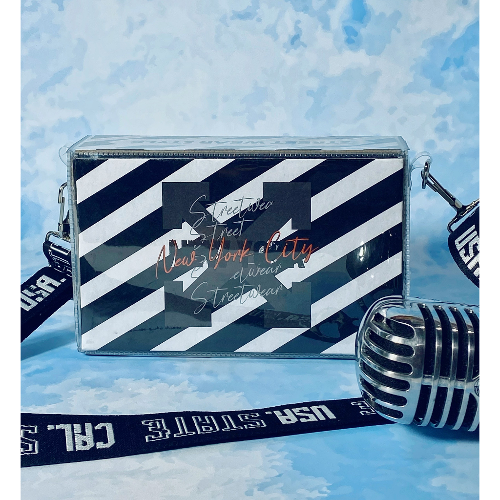 #tuicustom off white, Túi Đeo Chéo nam nữ, Thời Trang Đường Phố 2023