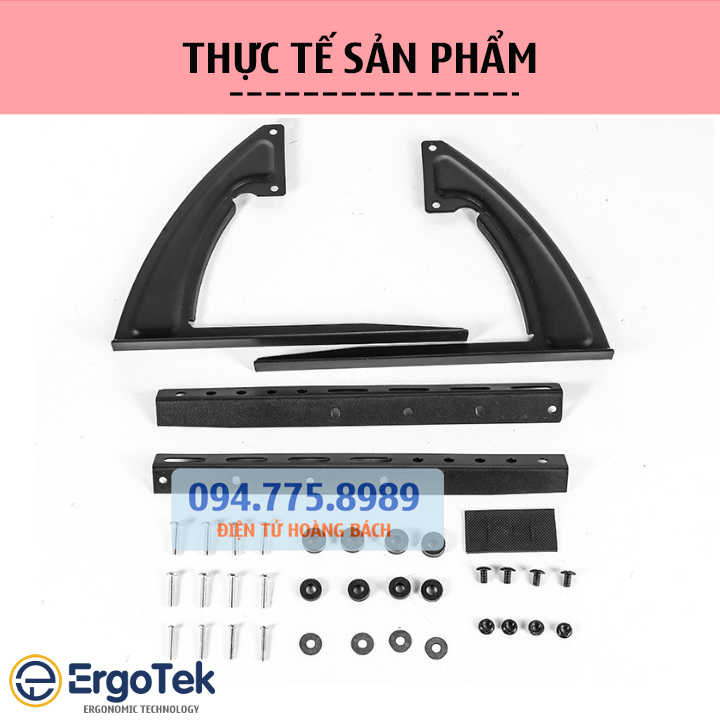 Chân đế tivi đa năng ErgoTek E601 26 - 40 Inch - Chân Tivi Để Bàn - Chân Đế Màn Hình Thép Sơn Tĩnh Điện