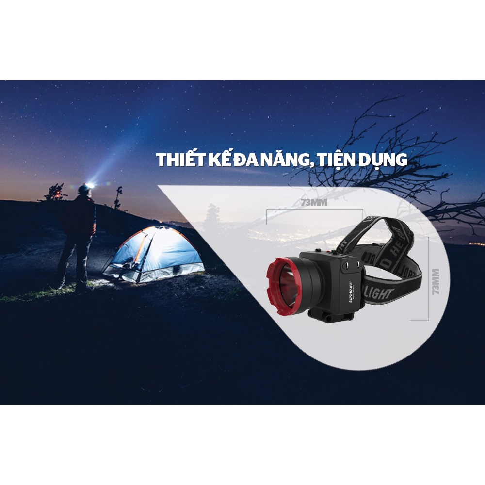 Đèn Pin Đội Đầu SUNHOUSE SHE 5012 Cỡ Nhỏ