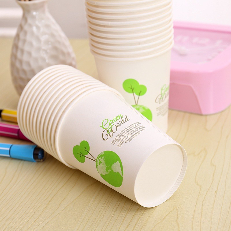 Set 50 Ly Cốc Giấy dùng 1 lần chịu nhiệt thân thiện môi trường và an toàn sử dụng dùng nóng lạnh