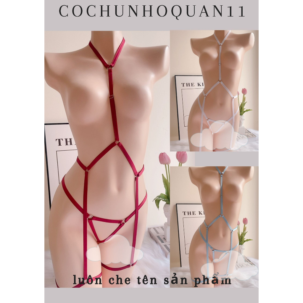 Bộ dây harness sexy - SET69 - set bra dây gợi cảm -cochunhoquan11