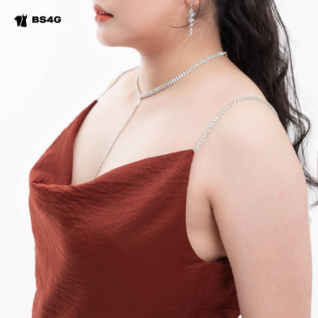 ĐẦM CỔ ĐỔ DÂY ĐÁ SEXY BIGSIZE - BLING DRESS ĐA082