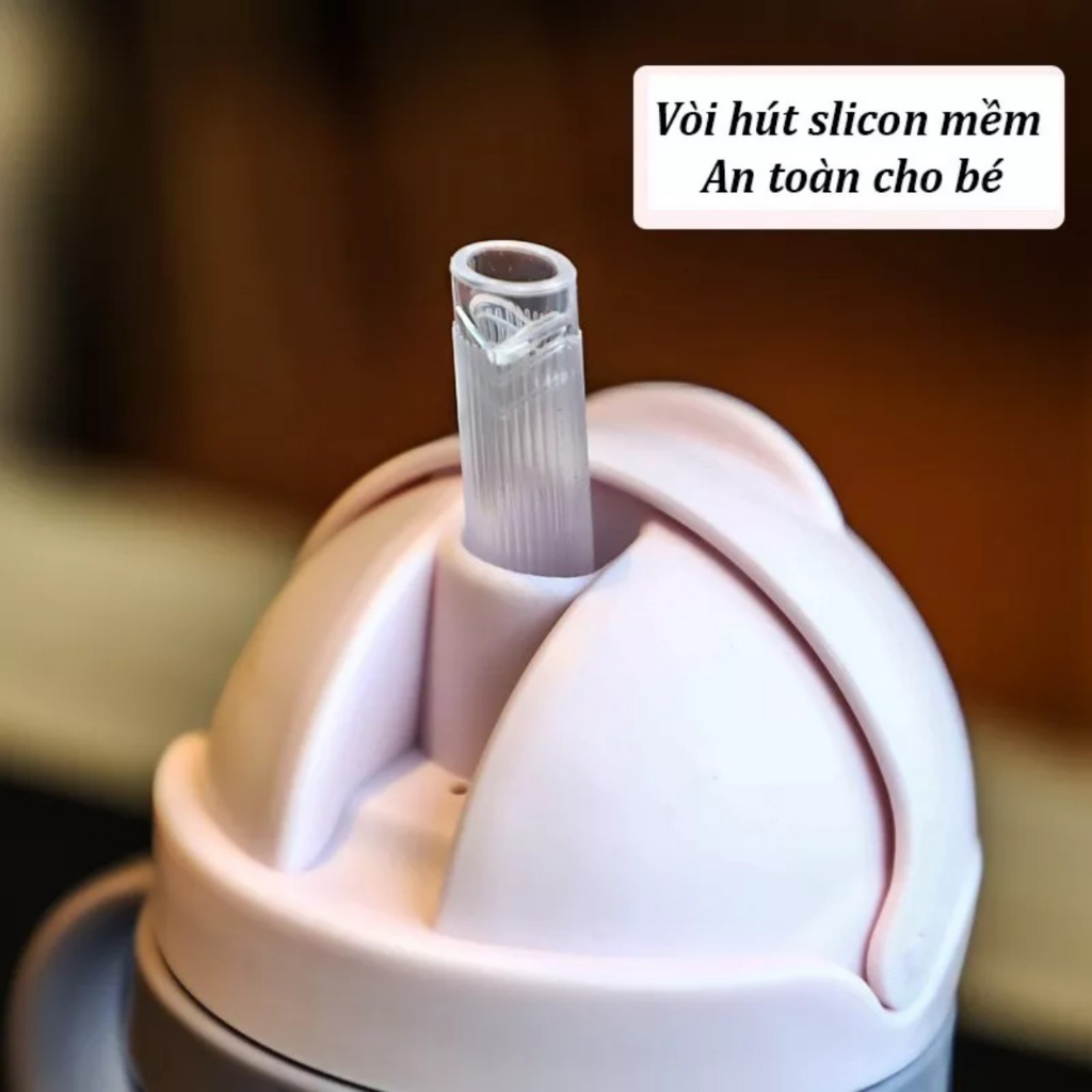 Bình Nước Tập Uống Có Tay Cầm và  Van Chống sặc cao cấp 250ml