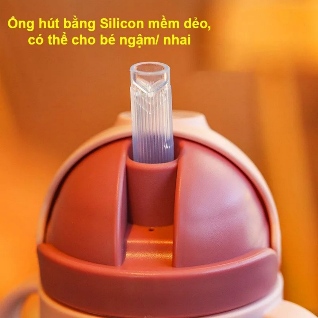 Bình Nước Tập Uống Có Tay Cầm và  Van Chống sặc cao cấp 250ml