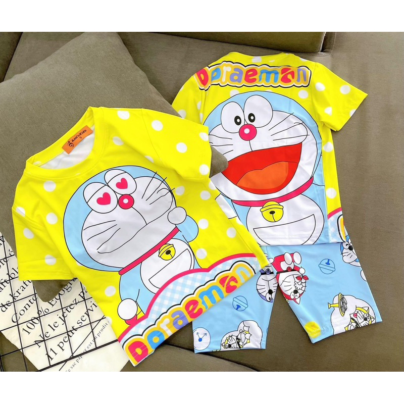 Bộ thun lạnh 3D dễ thương cho bé gái 15-30kg